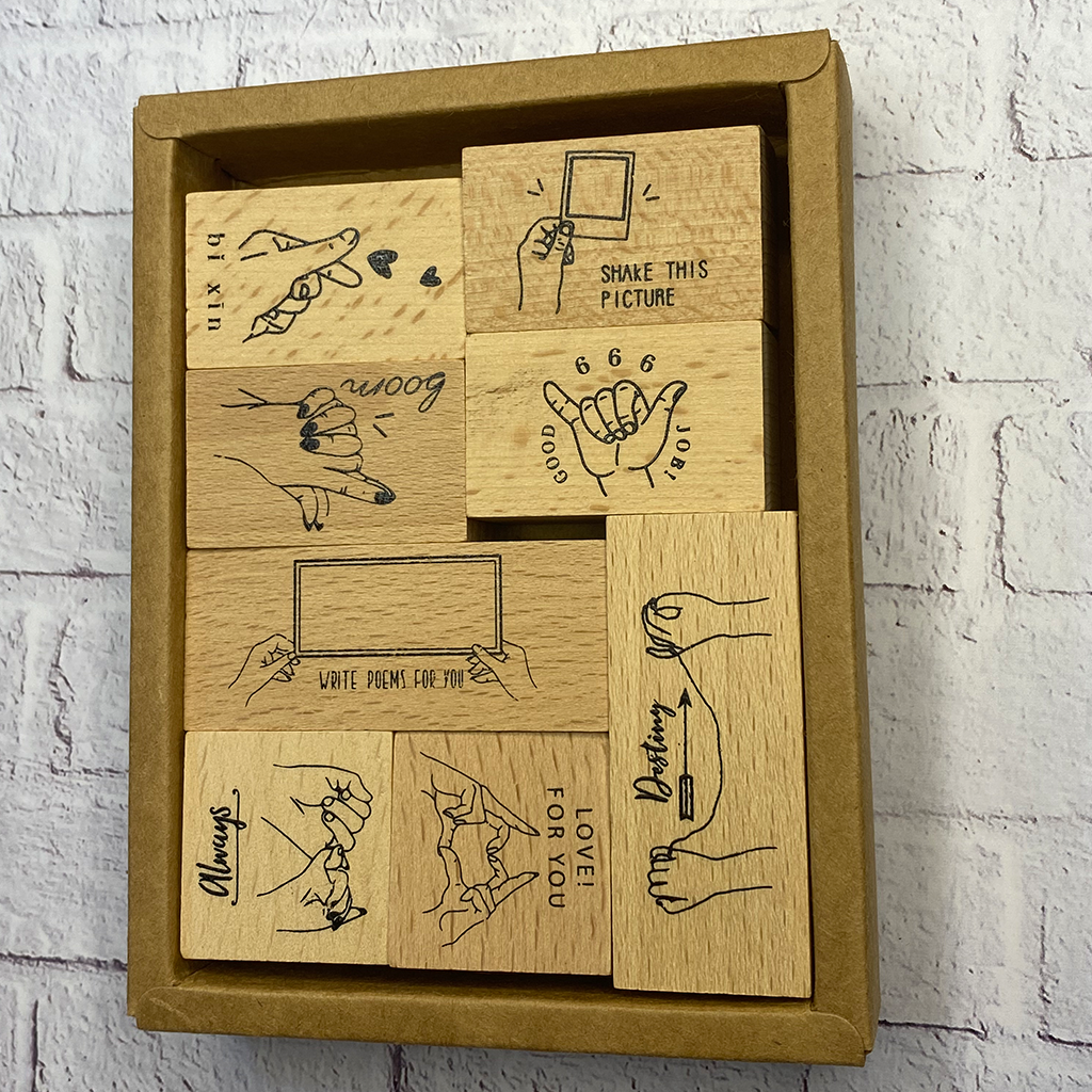 Twilight Wooden Stamp Set - Warm Fingertips