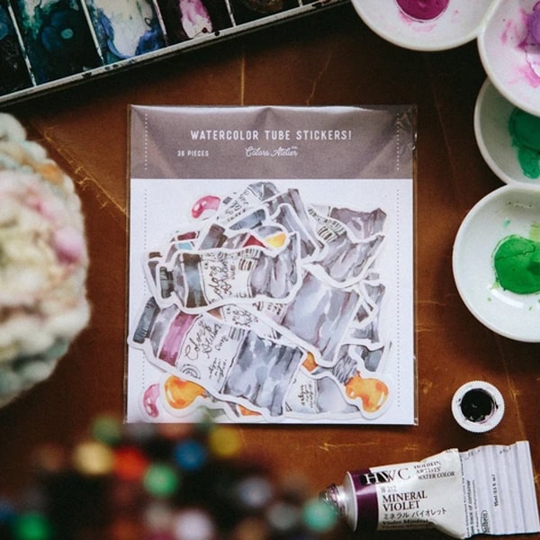 OURS Watercolor Tube Flake Sticker