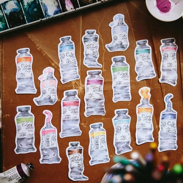 OURS Watercolor Tube Flake Sticker