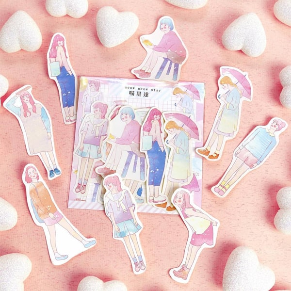 Flake Sticker Meow Meow Star - Wayward Girl