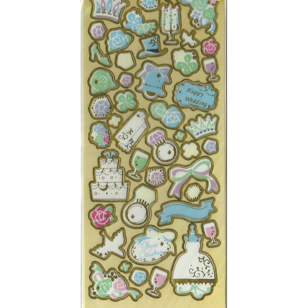 Nostalgic Sticker Happy Wedding