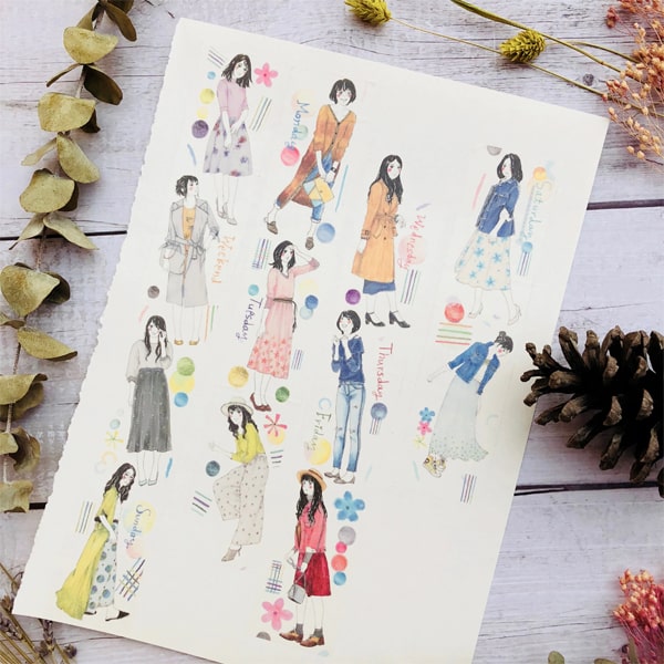 Fairy Pill Masking Tape Week Girl