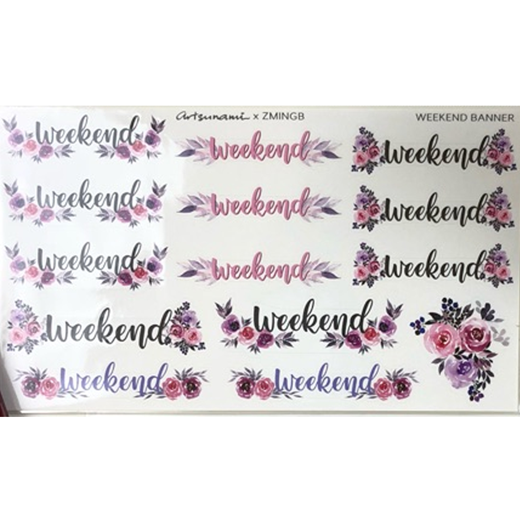 Artsunami X ZMINGB Planner Sticker Weekend Banner