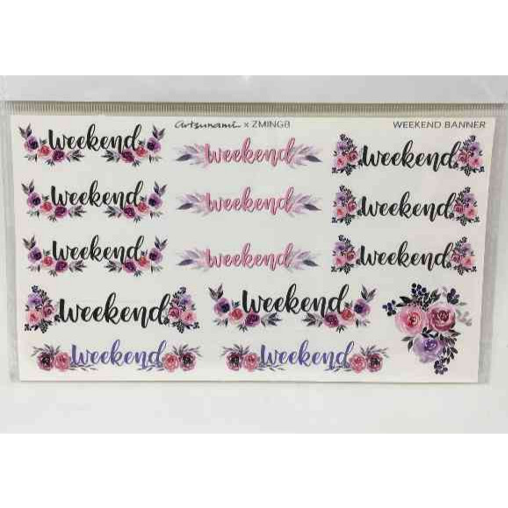 Artsunami X ZMINGB Planner Sticker Weekend Banner