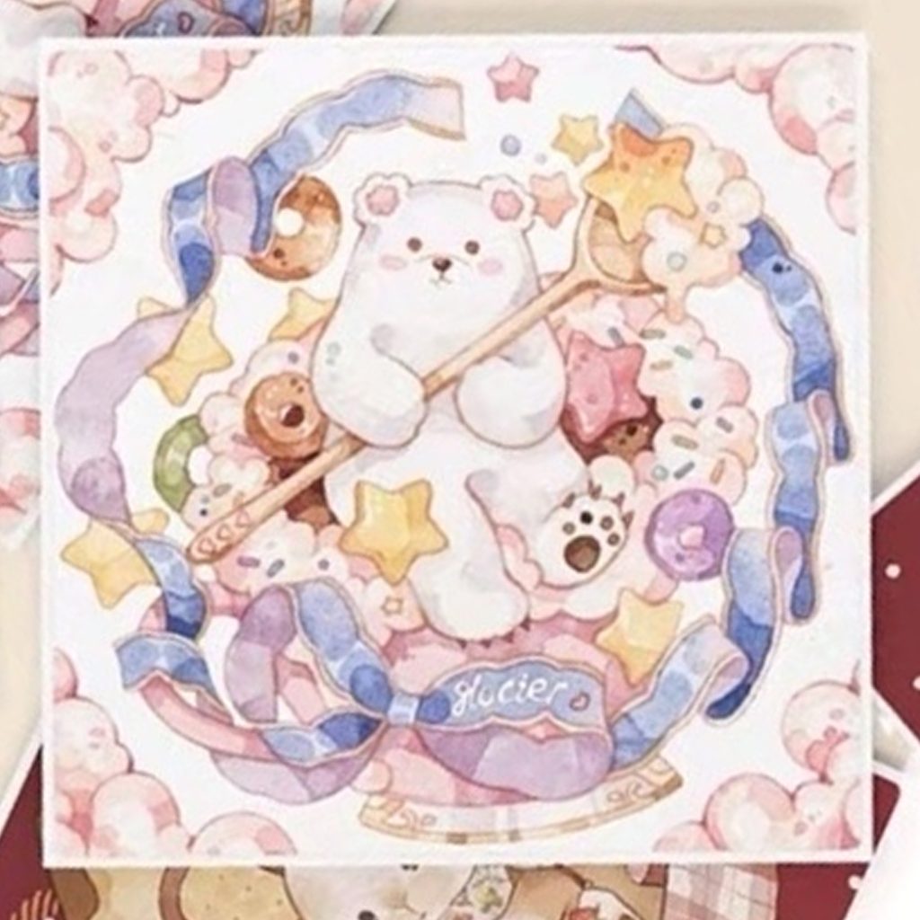 White Bear Sealing Sticker Sampler