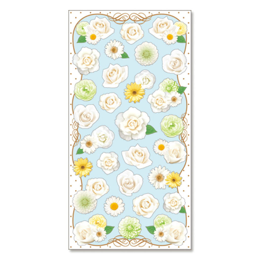 Mind Wave Sticker - White Flowers