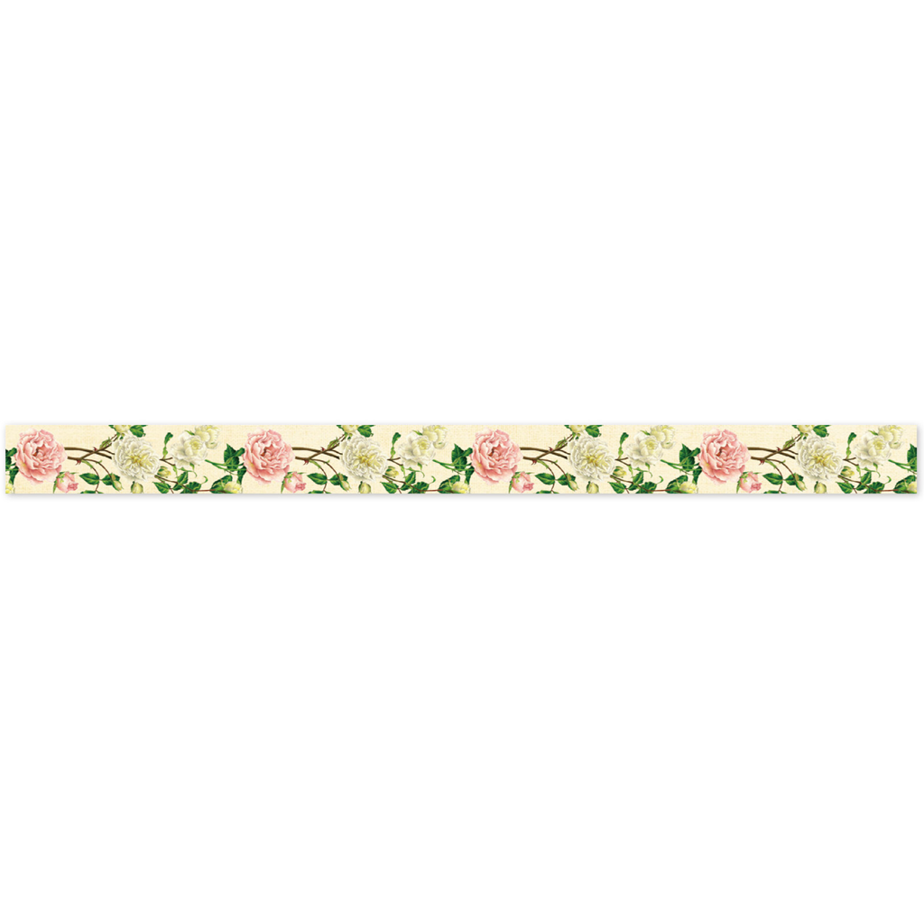 Frontia Masking Tape - White Pink Rose
