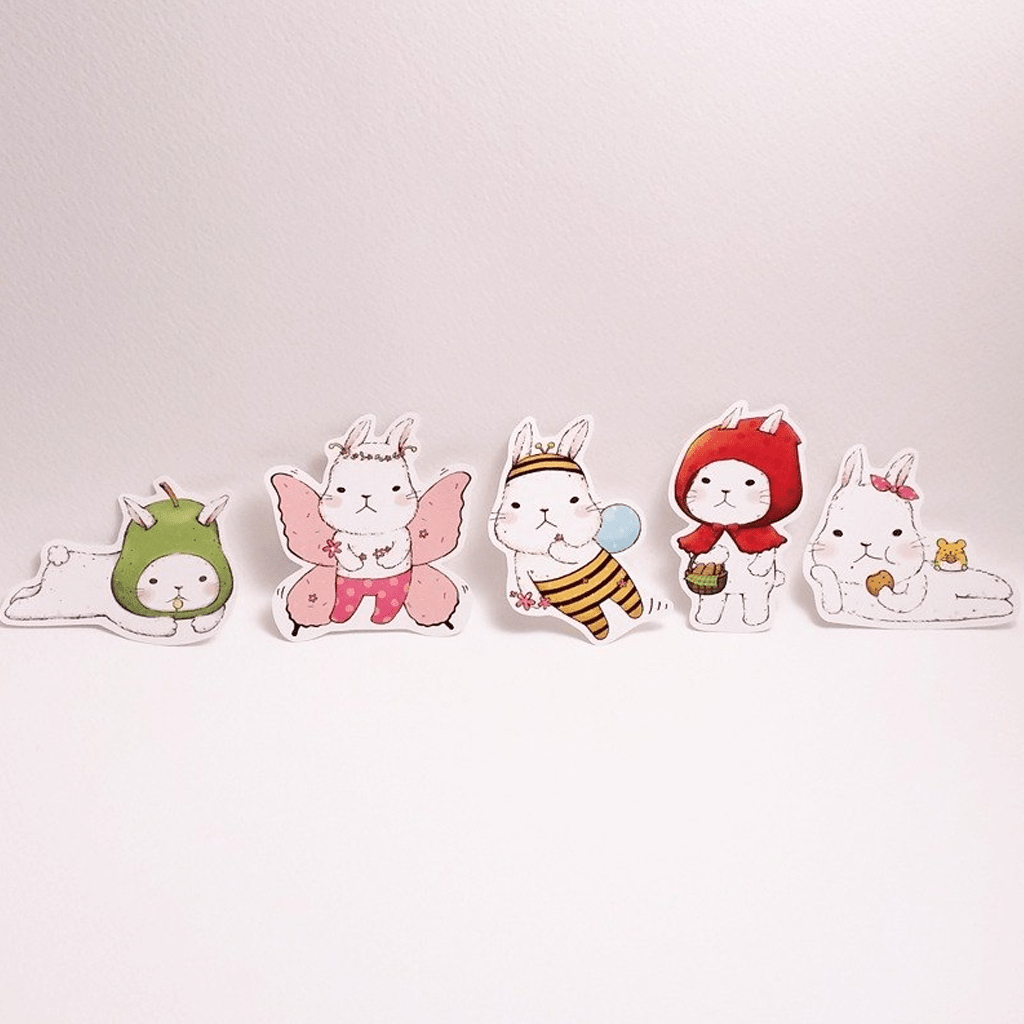 Starlulu Flake Sticker Meng Meng White Rabbit 2