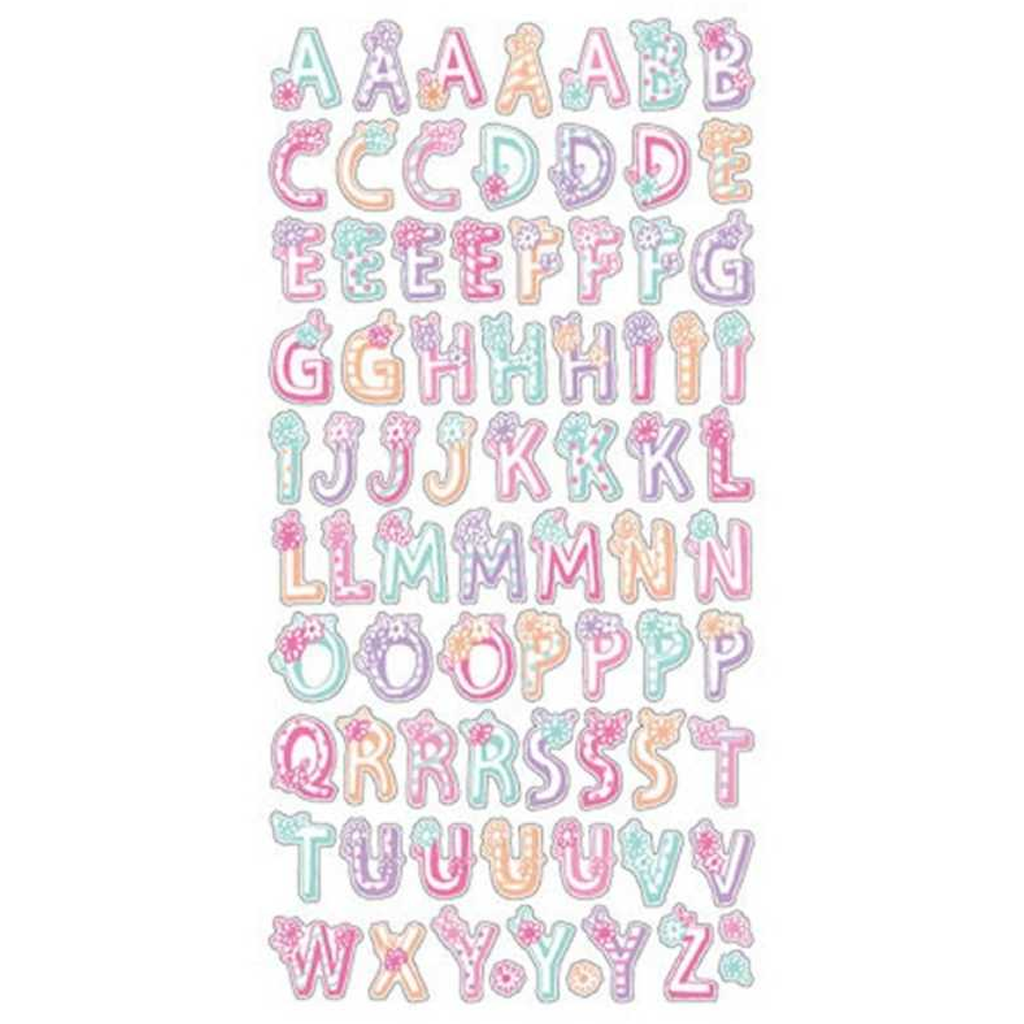 Mind Wave Petit Poche Sticker - Wildflowers Alphabet