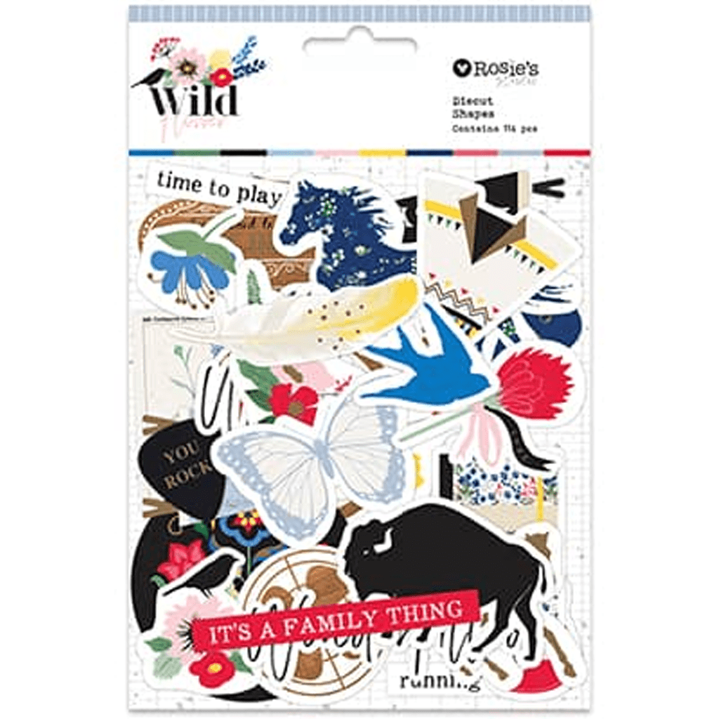 Rosie&#39;s Studio Wild Flowers Ephemera Die-Cuts