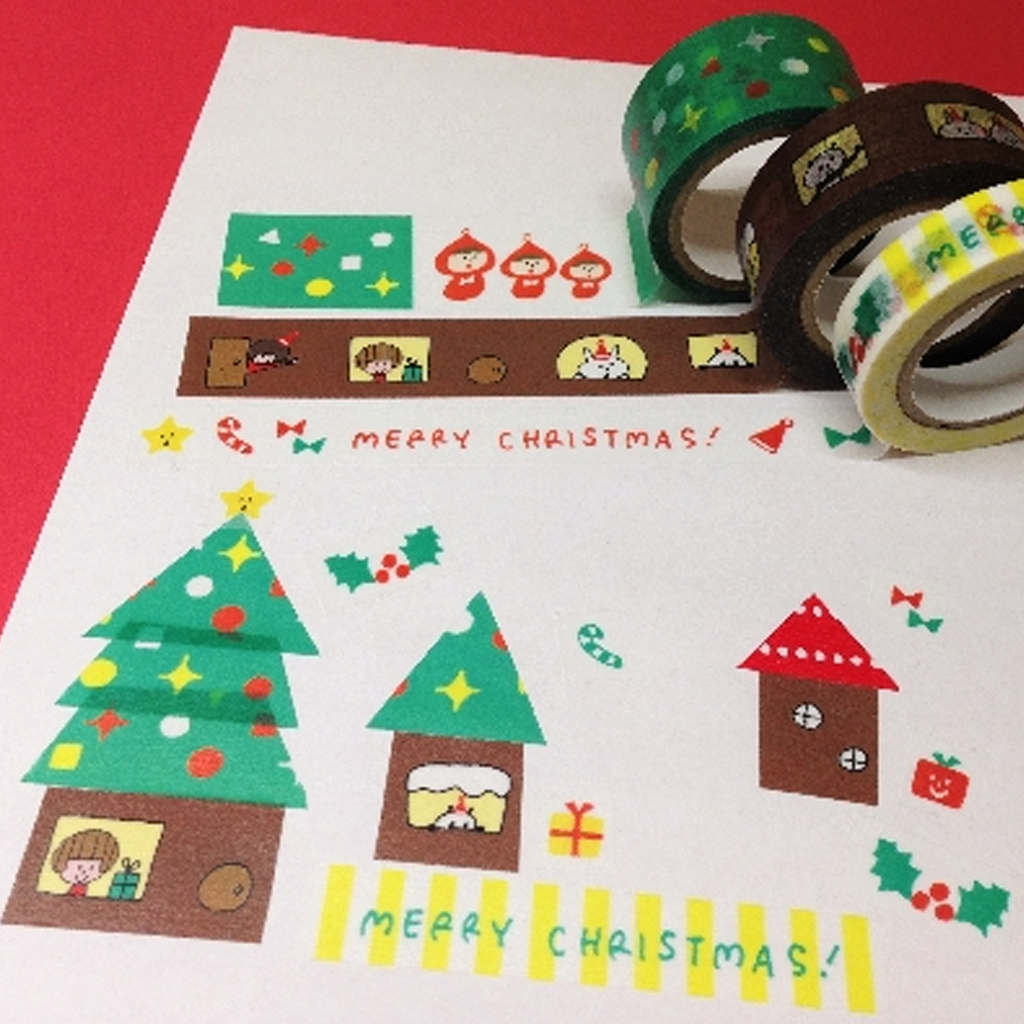Mizutama Masking Tape Christmas Window