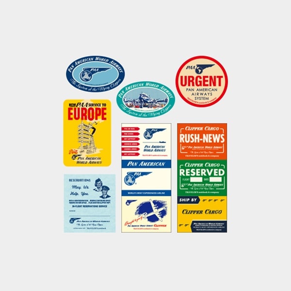 TRAVELER'S Notebook X PAN AM Sticker Wing Logo - tokopie