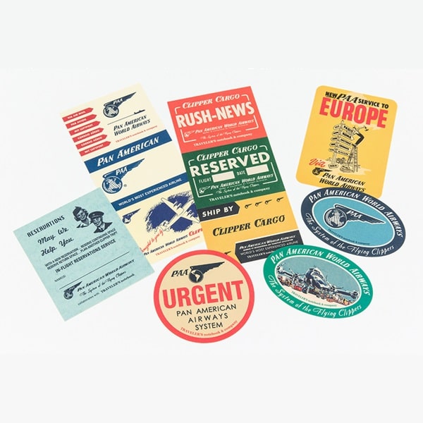 TRAVELER&#39;S Notebook X PAN AM Sticker Wing Logo
