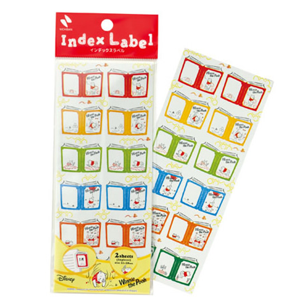 Nichiban Index Label - Disney Winnie The Pooh Book