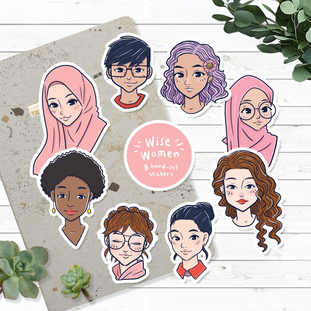 Azreenchan Hand-cut Stickers Wise Women
