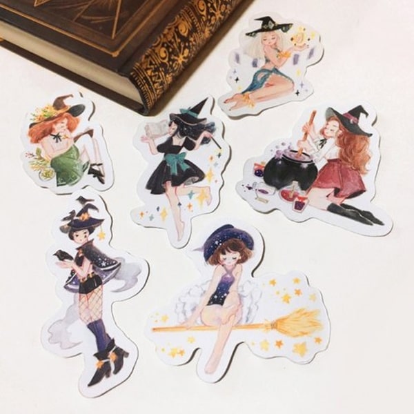 Carrie Illustration Flake Sticker Witch Party