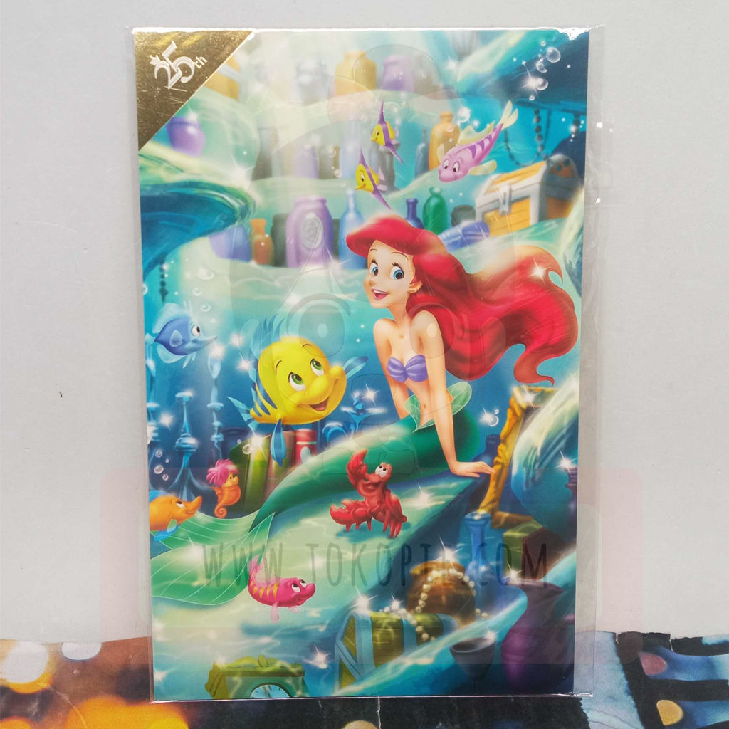 Disney 25th Anniversary Ariel With Friends Postcard