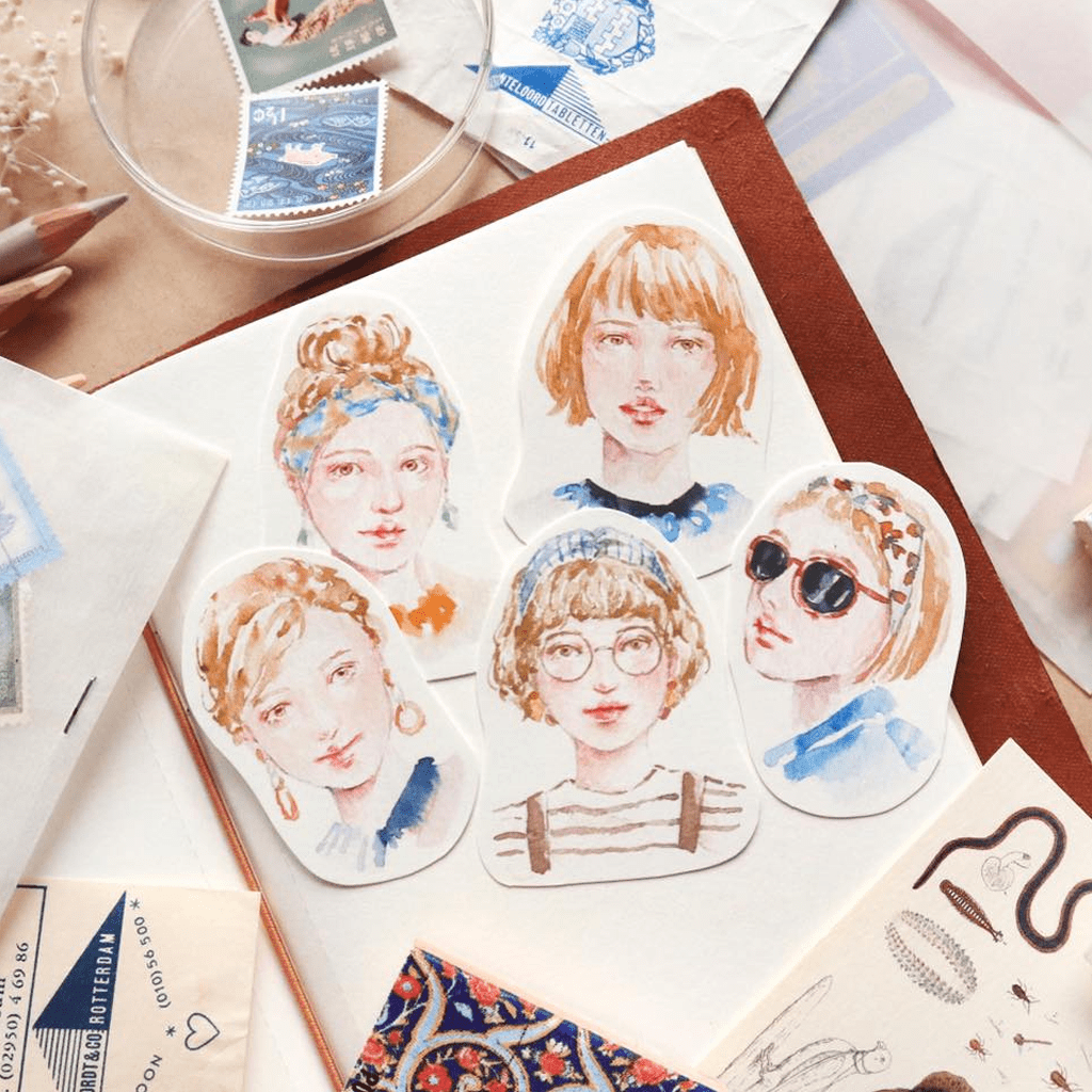 Flake Sticker Meow Meow Star - Style Portrait Of A Woman