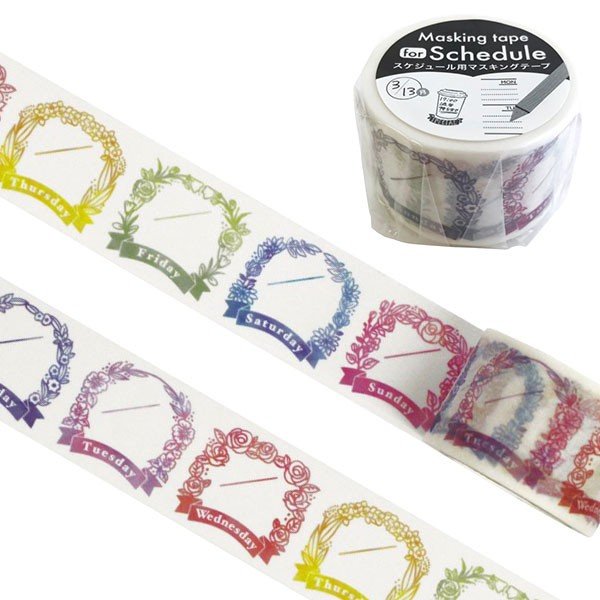 World Craft Masking Tape - Schedule Date Flower