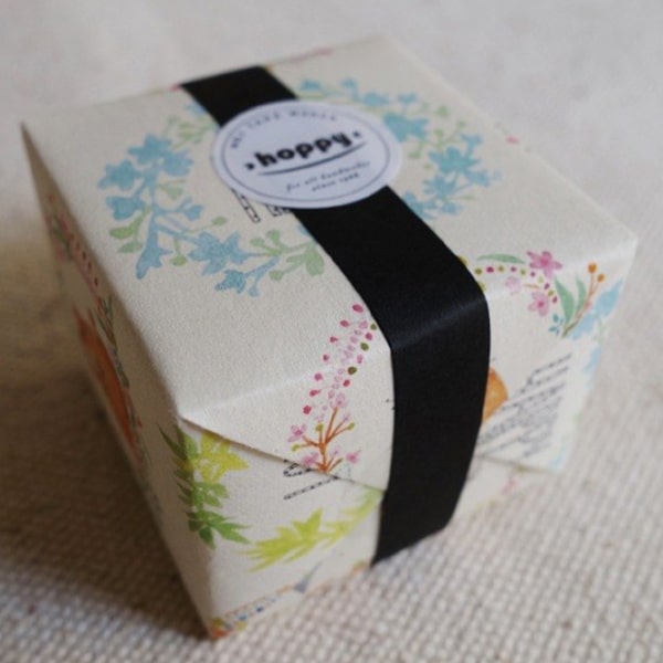 Hoppy Mini Box Tape - Wreath White Cat