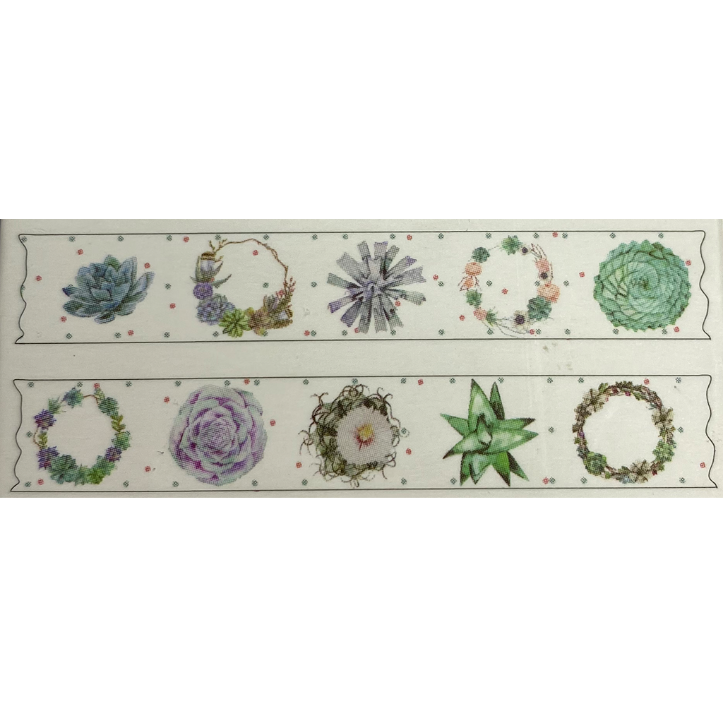 Paper Classy Succulent Wreath Masking Tape