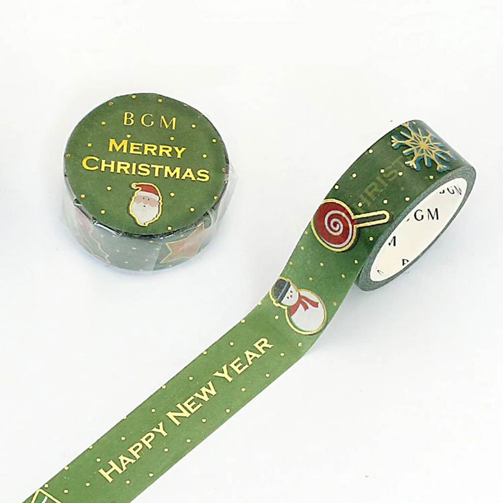 BGM Masking Tape - Green Christmas
