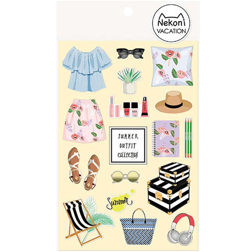 Nekoni Vacation Sticker - Summer Outfit Collection Yellow