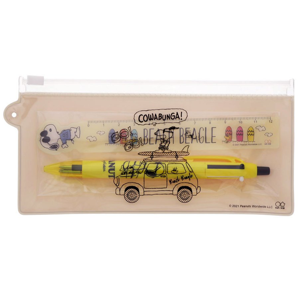 Peanuts Snoopy Pen Ruler Set Ivory