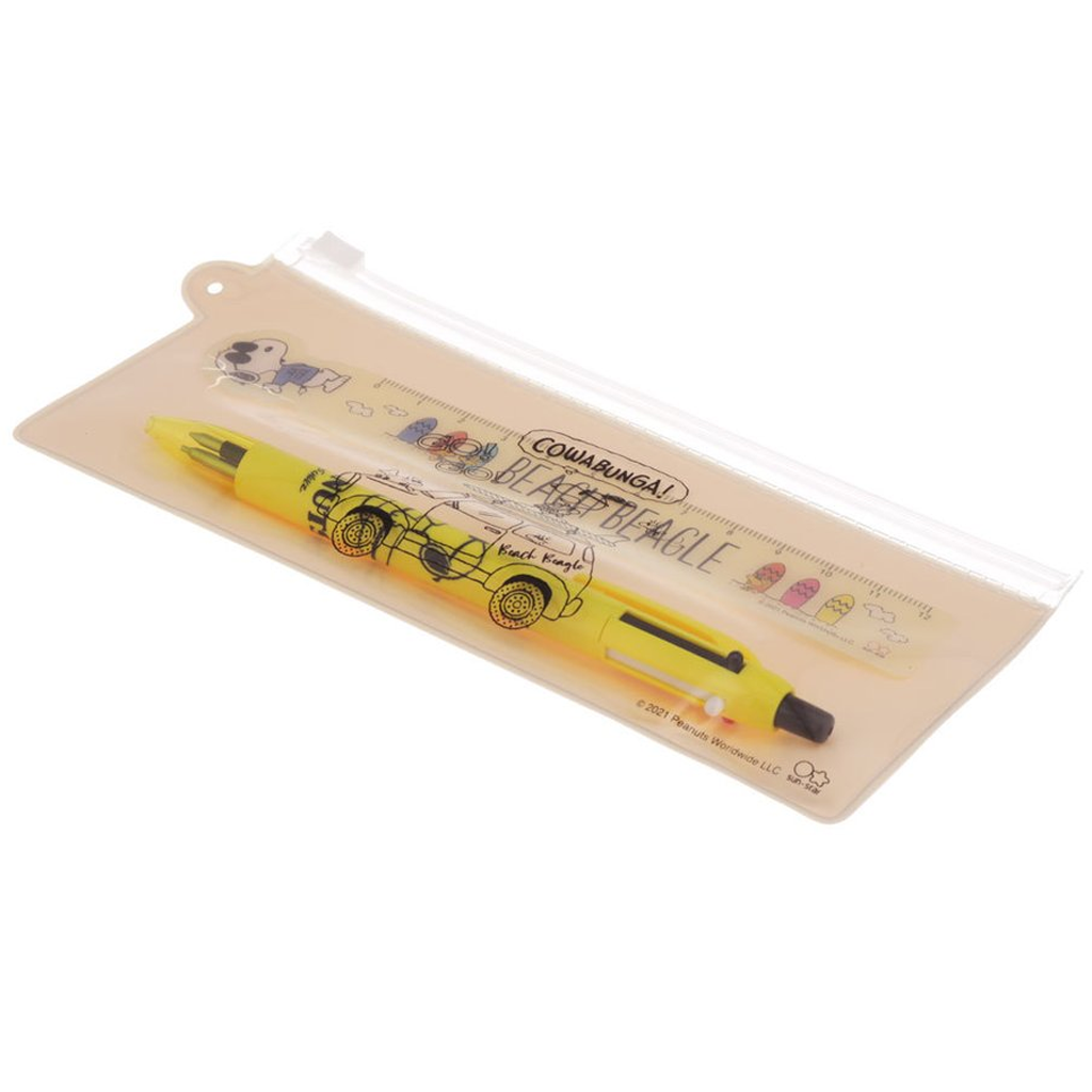Peanuts Snoopy Pen Ruler Set Ivory