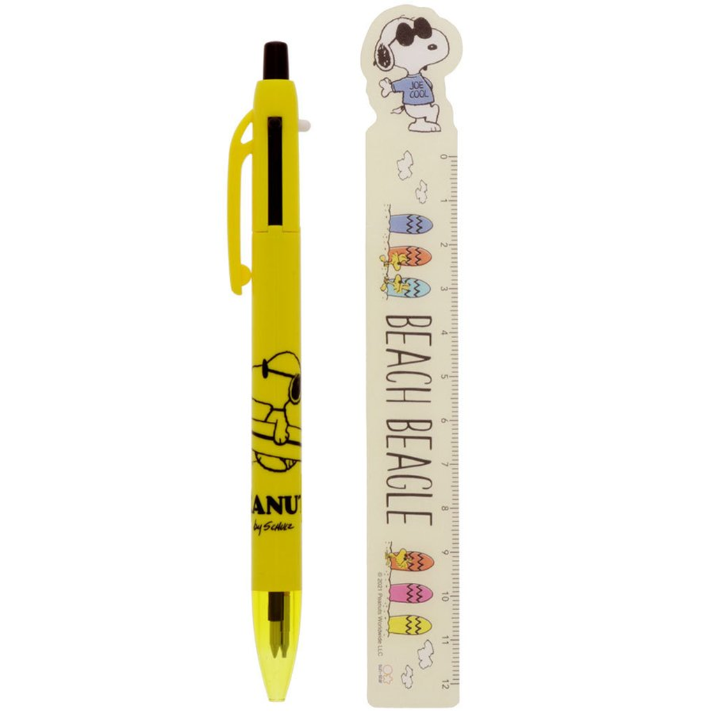 Peanuts Snoopy Pen Ruler Set Ivory