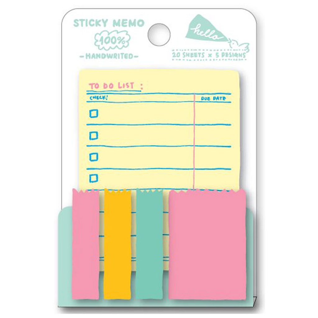 Art Print Japan Sticky Memo Hello To Do List Yellow