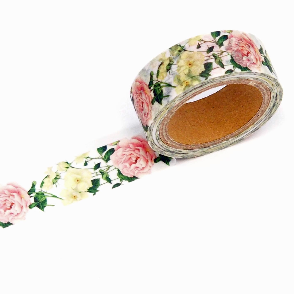 Frontia Masking Tape - Yellow Pink Rose