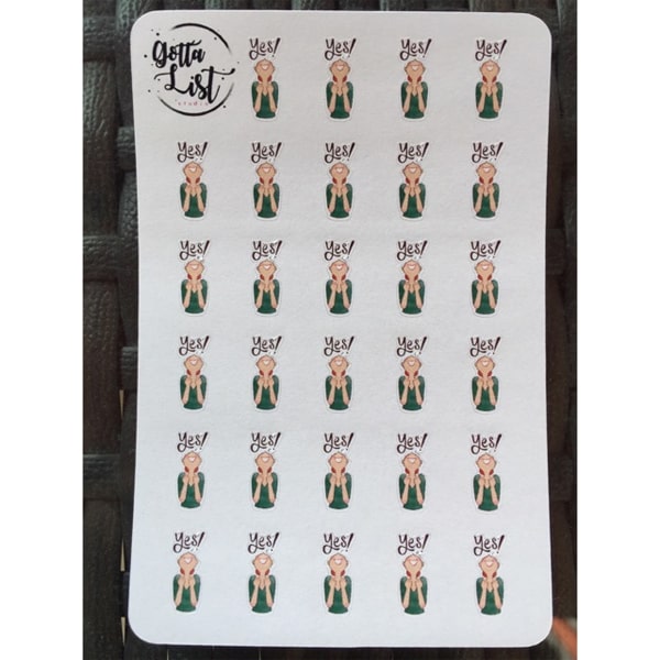 GottaList Sticker Planner Amber Yes!