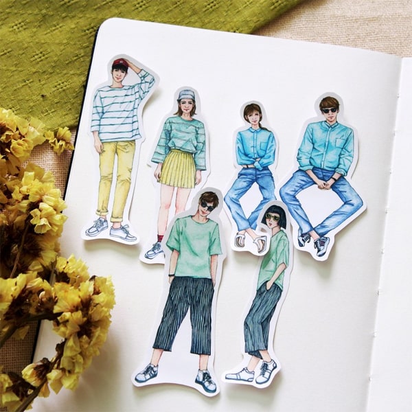 Yuyu Dream Flake Sticker - Couple Face